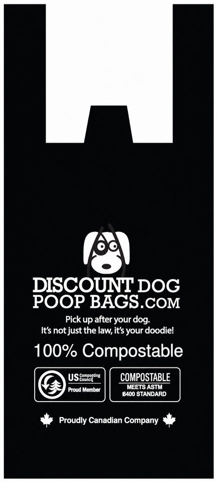Compostable Poop Bags - Black  - 1000 PACK