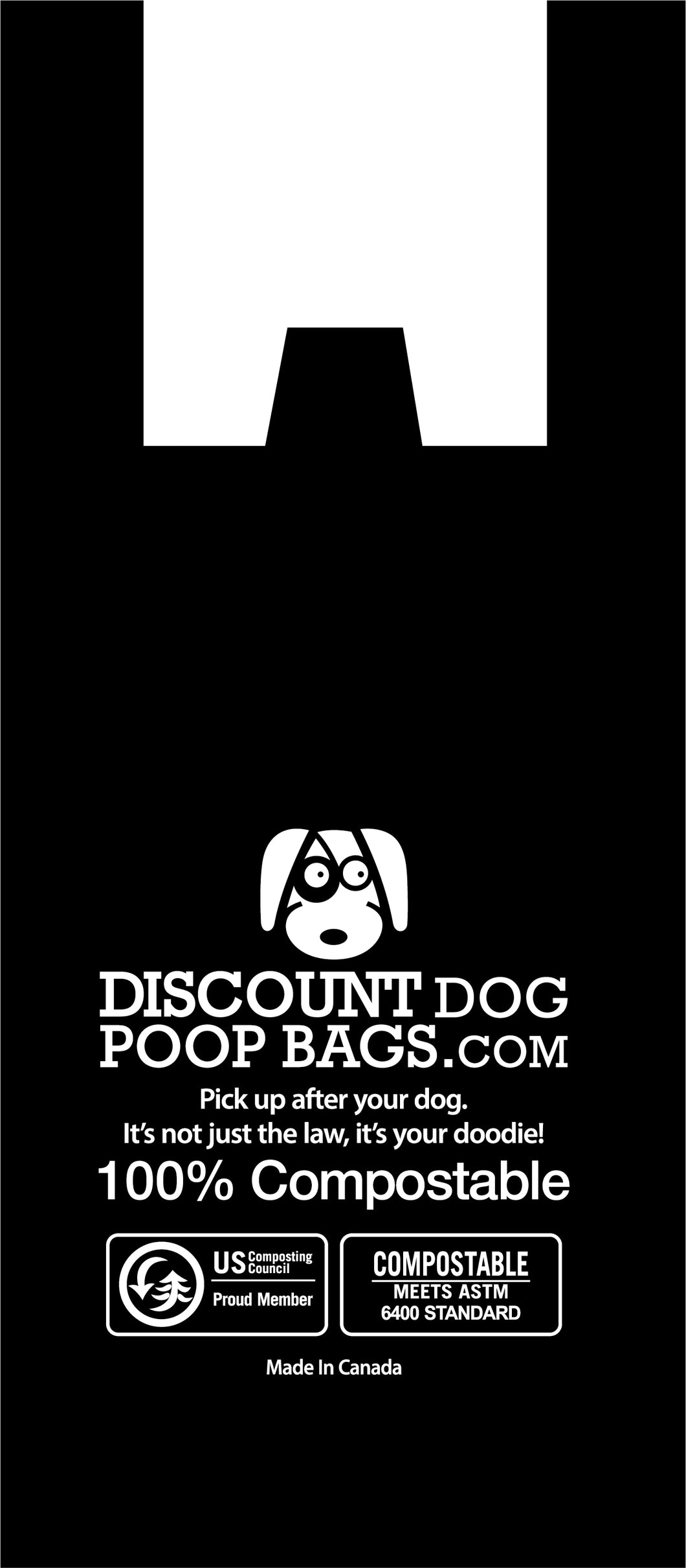 Compostable Poop Bags - Black  - 1000 PACK